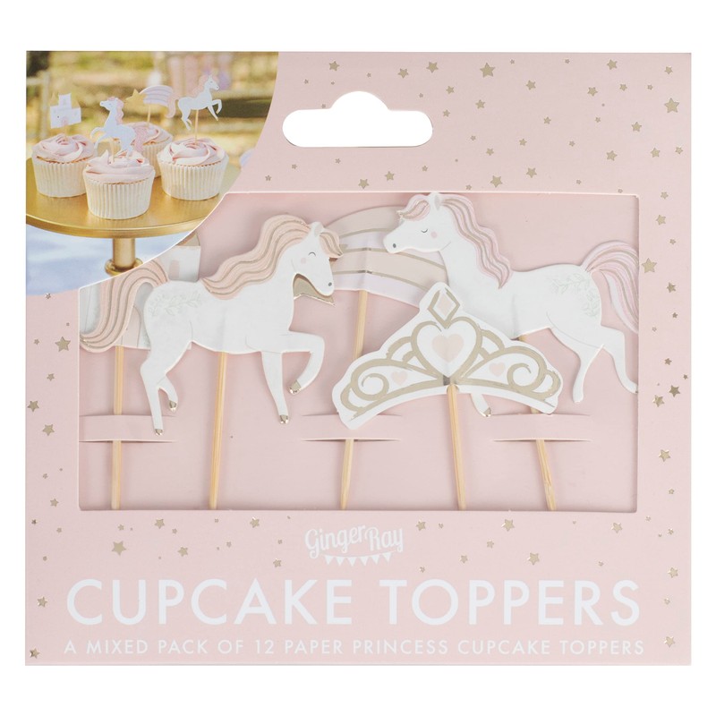 Ginger Ray Cupcake-Topper mit Einhorn-Motiv, 12 Stück