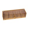 Lipper International 8187 Bamboo Wood and Acrylic Tea Box with