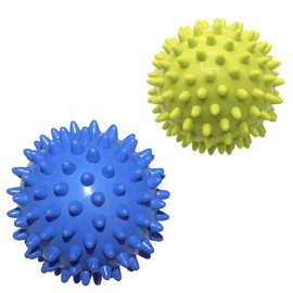 Spiky Massage Ball for Feet. Foot Massage Ball Massager for Plantar Fasciitis. All Over Body Trigger Point Therapy, Muscle Recovery, Pain Relief.Pack of 2