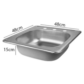 Meer Faucets By Cnx Tarja Con Mezcladora Monomando De Acero Inoxidable Cromada