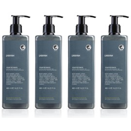 ANYAH Moisturizing Lotion 4 x 480ml – Intensive Hydration & Skin Protection for Dry Skin, Nordic Ecolabel Certified, Eco-Friendly & Vegan Formula - Non-Refillable