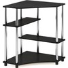 Maykoosh Gothic Grandeur Space Saving Corner Desk with Shelves, Stainless