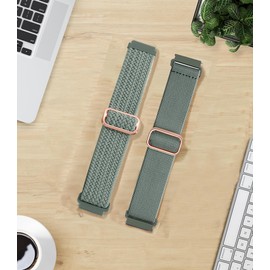 TUCOMO Bracelet for 19 mm Veryfitpro ID205L, Willful ID205L SW021/YAMAY ID205L SW021/LIFEBEE ID205L, Stretchy Nylon Braided Loop Elastic Replacement Strap for Uwatch3 GT Ufit Men Women