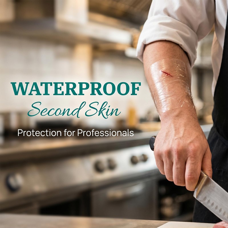 50 Waterproof Plasters, 10 x 12 cm Waterproof Transparent Bandage