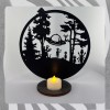 Handmade Alien Shadow Lantern Tea Light Candle Holder - Laser