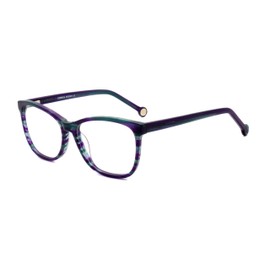 FERAVIA Women girls cat's eye glasses generous acetate clear lens unique glasses, Purple
