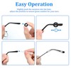 Rethan Retenedores de Gafas, Antideslizantes, 14 Pares, Negro, Blanco y