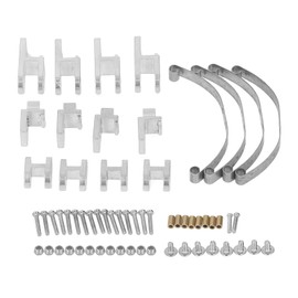 RC Shock Absorber Accessories Parts,Inlcude Leaf Spring Suspension Bar for WPL B4 24 1/16 RC Car (Silver)