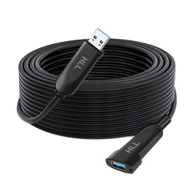 HLL USB 3.1 Extension Cable 50FT, USB Extender, Fiber Optic Cord, Type A Male to Female High-Speed 10Gbps Data Transfer & Charging, for Webcam, USB Hub, VR, Hard Drive, Printer, Keyboard and More