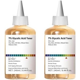 Loske Tónico Exfoliante Facial Con Ácido Glicólico Al 7% Para Una Piel Limpia, Minimizador De Poros, Potenciador De La Luminosidad De La Piel, Fórmula Suave De Uso Diario.