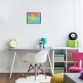 Stupell Industries Asian Animal Map Framed Giclee Art Design by Marley Ungaro