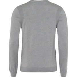 BRAX Men's Style Vico Merino Wool Easy WASH Schurwollpullover in wertiger Optik Sweatshirt, Platin, 52