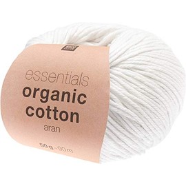 Essentials Organic Cotton Aran 001 White