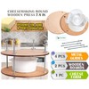 Wooden cheese press diameter 11.2 in and 1 cheese making