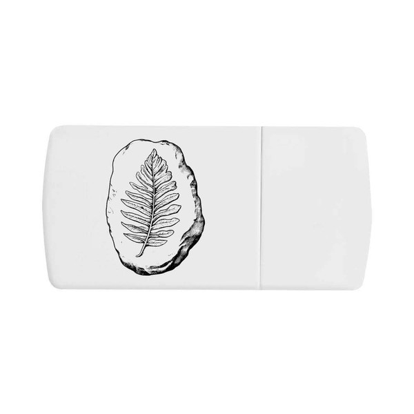 Azeeda 'Leaf Fossil' Pill Box with Tablet Splitter (PI00037375)