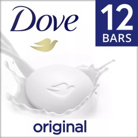 Dove Beauty Bar Women's Bath Soap Original Deep Moisturizing 3.75 oz 12 Bars
