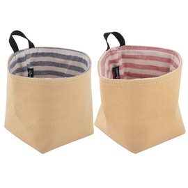 CM Mini Hanging Storage Basket Small Storage Bag Decor Bin Bag for Wall Door Storage Organizer Foldable Basket Bin, 2 Pcs