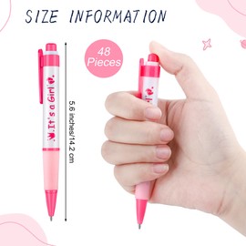 Aodaer 48 Pieces It's a Girl Baby Shower Ballpoint Pens Pink Retractable Gel Pen with Soft Grip Baby Shower Pens for Girl Comfortable Black Ink Pen for Baby Shower Favors Party Guests Gifts