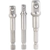 AGT Professional Bit Insert Adapter: 3 Piece Hex to Square