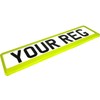 TAPORT® YELLOW NEON CAR REGISTRATION HOLDER FOR ANY CAR ,
