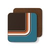 Retro Mod 4 Coaster Set Abstract Art 60s 70s Vintage