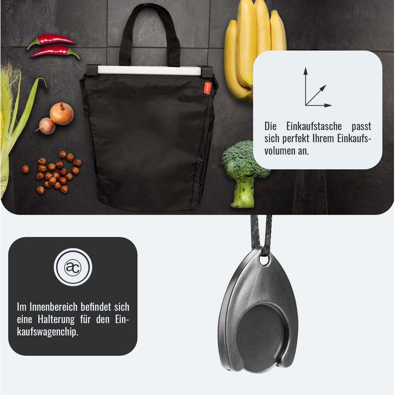 achilles Easy-Cooler Alu Foldable Shopping Trolley Bag with Cooling Compartment,