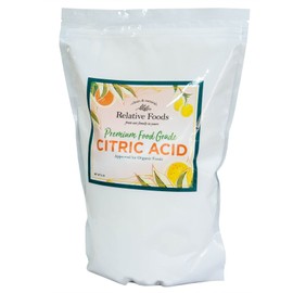 Relative Foods Citric Acid Powder Food Grade – 5 lb - Pure Citric Acid for Cooking, Canning, Bath Bombs & More - Non-GMO, Gluten-Free, No Additives - Resealable Bag
