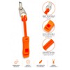 Harts Compact Emergency Safety Toggle Whistle with Zipper Loop Lanyard,