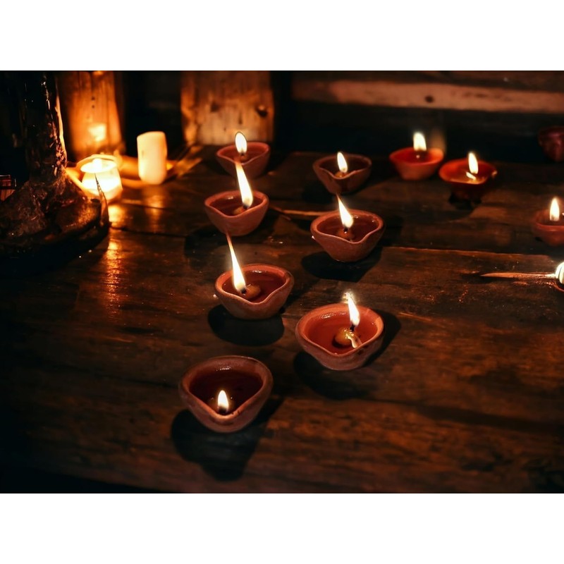 SHYAMVUN Mitti Ka Diva - Diyas per Pooja - Argilla