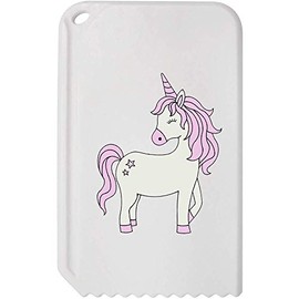Azeeda 'Pink Haired Unicorn' Plastic Ice Scraper (IC00016795)