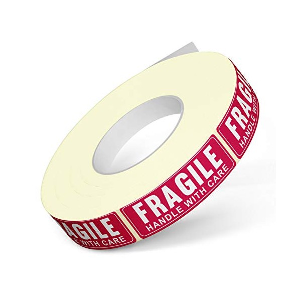 1â X 3â Fragile Handle with Care Warning Stickers, Fragile