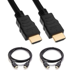 Cable Builders Short HDMI Cable [2-Pack], UHD Ultra High Speed HDMI 2.0 with Ethernet, 4K@30/50/60Hz, 1080P/2160P, 18GBps, 3D, Audio Return, Molded (12FT (2-Pack))