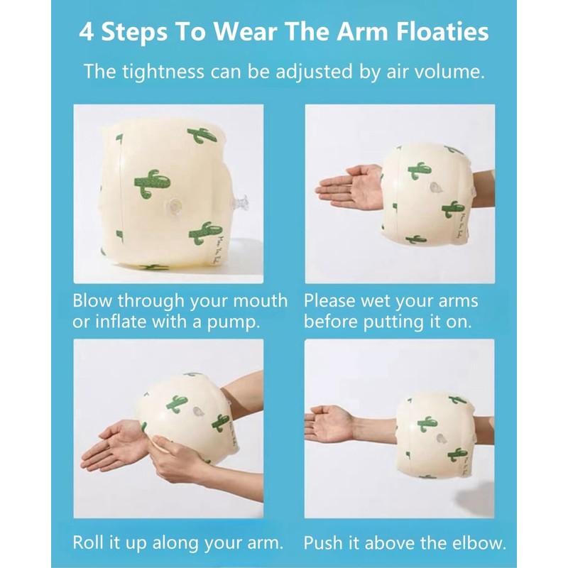Arm Floaties for Kids and Adults - Vintage Striped Pool