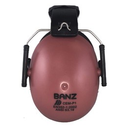 BANZ Kids Hearing Protection Earmuffs Maroon 2-10