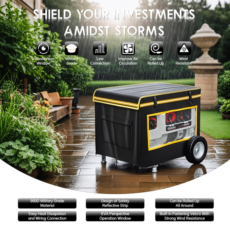 Generator Covers While Running, 38"L x 28"W x 27"H Heavy