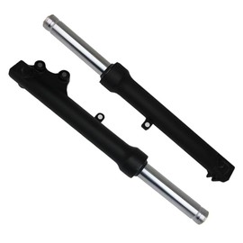 RedCap 15" Set Front Shock Absorber Assembly Front Forks - Specifically Designed for GY6 50cc, TaoTao ATM50 Pony, Jonway YY50QT-21 Scooter Moped - Left & Right Shocks (Black)