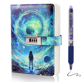 Diary with Lock for Boys Ages 8-12, A5 Journal with Lock 192 Pages-Adventure Travel Kids Journals for Teen Boys, Secret Diary with Pen, Notebook with Lock for 10 11 12 13 14 15 Teenage Boy Men