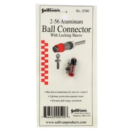Sullivan Products 2-56 Aluminum Ball Link with Locking Sleeve Red SUL590 Hardware & Linkages Airplane