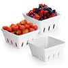 YEUIKERR Set of 3 Ceramic Berry Basket Square Fruit Bowls