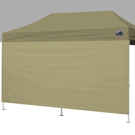 Eurmax USA 10×20 Instant Canopy SunWall Pop Up Canopy Wall with Horizontal Strap ONLY,1 Pack Sidewall (Beige)