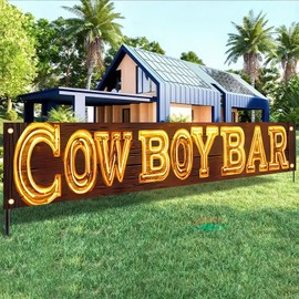 BlissYard Cowboy Bar Banner Western Party Decorations 118 x 20 inchs Welcome to the Wild West Backdrop Western Cowboy Mexican Theme Hanging Banner Wild West Outdoor Party Decorations