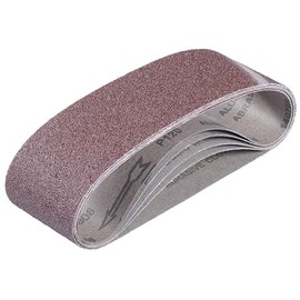 Einhell Sanding Belt Set 75 x 533 mm (Belt Sander Accessories, 5 Sanding Belts, 75 x 533 mm, 2X P40, 2X P80, 1x P120)