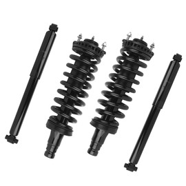 KUSATEC Front & Rear 4pcs Complete Struts Shock Absorber Assemblies fit for Buick Rainier Chevy Trailblazer EXT GMC Envoy XL XUV Isuzu Ascender Oldsmobile Bravada Saab 9-7x; 171341x2+37241x2