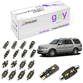 ZIYOLIGHT - PL1913A Replacement for Lincoln Navigator 2003-2006 LED Interior Light kit, 6000K White Dome Lights Accessories Package + License Plate Light Bulbs Upgrade (16 Bulbs)