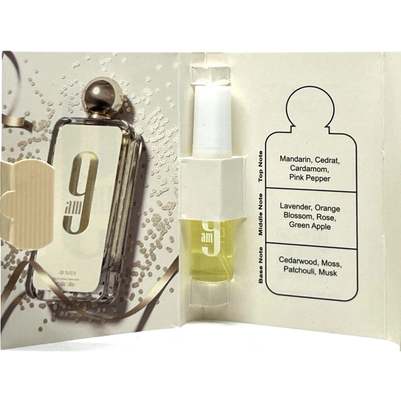 AFNAN 9AM EAU DE PARFUM VIAL SPRAY UNISEX 0.09 Oz
