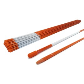The ROP Shop | (Pack of 20) 1/4" Orange Snow Poles with Reflector, Heavy Duty Fiberglass Rod