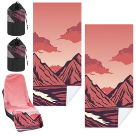 Hahafelt Hahafelt 2 Pack Car Seat Towel Covers with Storage Bag Seat Post Workout Sweat Washable Cover Non Slip for Car Towel for Dog Pet Workout Outdoor Sport Activities(Death Valley National Park)