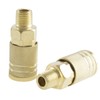 XHSP 5PCS 1/4 Inch Brass Male Industrial Coupler, 1/4 Inch