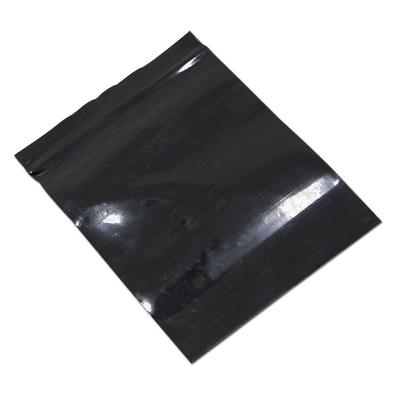 PABCK 100 Pieces Black Reclosable Zip Bags 5.1mil Thickness Poly
