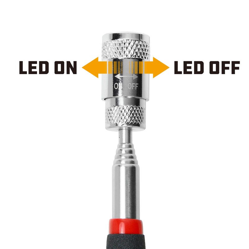 Powerbuilt 8 lb LED Lighted Telescoping Magnetic Retriever Pick Up
